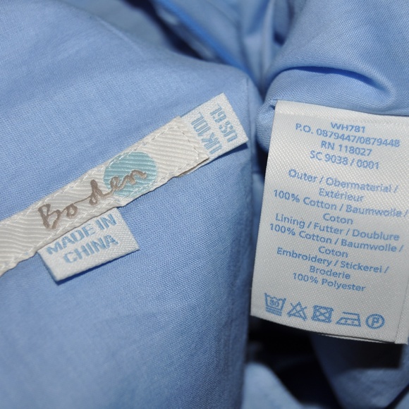 New BODEN Blue Embroidered Fruity Fun Dress [D7] - Picture 7 of 8